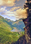 Lush green valley in Summer
