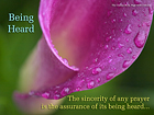 Being Heard - Quote of the Day - Prayer