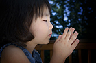  Asian girl praying