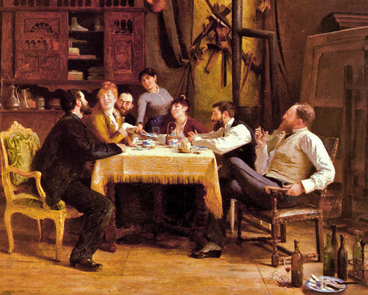 Un Dejeuner d'Amis by Fernand-Anne Piestre Cormon 