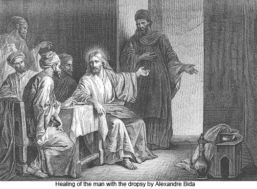 Healing of the man with the dropsy by Alexandre Bida