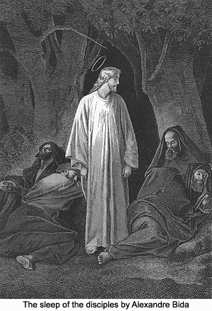 The sleep of the disciples by Alexandre Bida