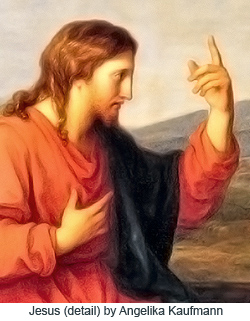 Jesus (detail) by Angelika Kaufmann