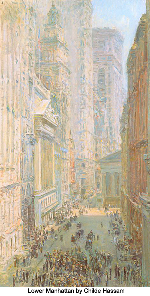 Lower Manhattan by Childe Hassam