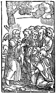 Christ teaches the disciples to pray