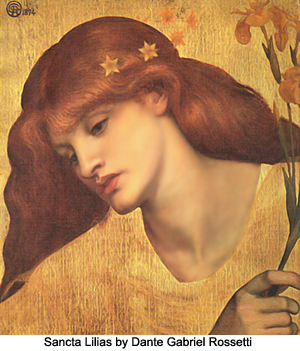 Sancta Lilias by Dante Gabriel Rossetti