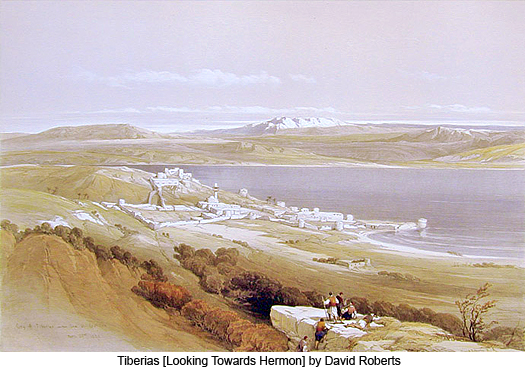 Tiberias (looking towards Hermon) by David Roberts