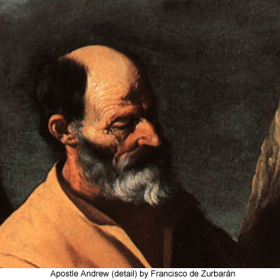 Apostle Andrew 
(detail) by Francisco de Zurbaran