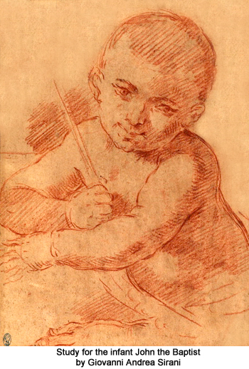 Syudy for the Infant John the Baptist by Giovanni Andrea Sirani
