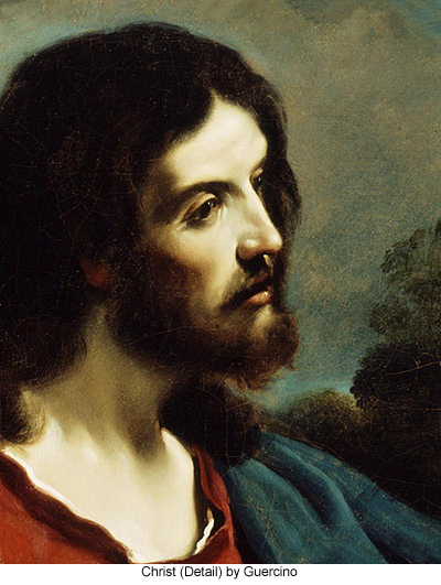 Christ (detail) by Guercino