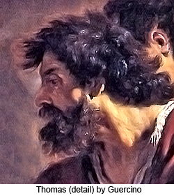 Thomas (detail) by Guercino