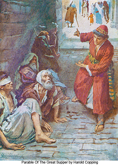Parable Of The Great Supper by Harold Copping