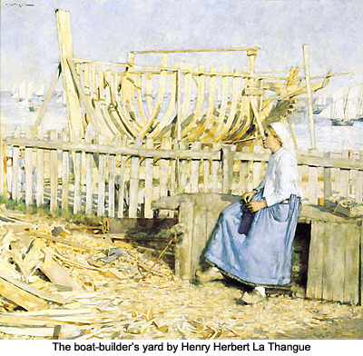 The boat-builder's yard by 
Henry Herbert La Thague