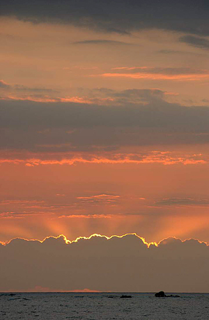 Big Island of Hawaii - Sunset from beach