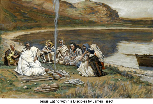 Christ Eating with his Disciples by James Tissot