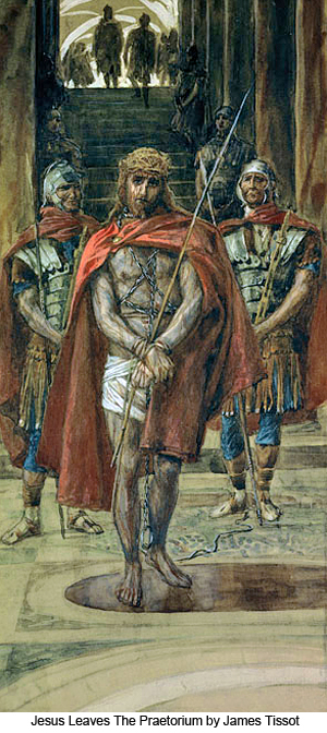 Jesus Leaves The Praetorium by James Tissot