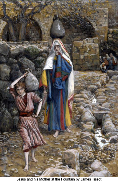 Jesus and His Mother at the 
Fountain by James Tissot