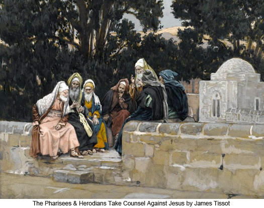 Pharisees and Herodians by James Tissot