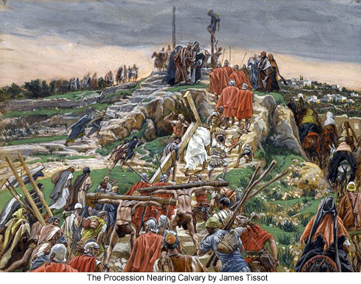The Procession Arriving at Calvary by James Tissot