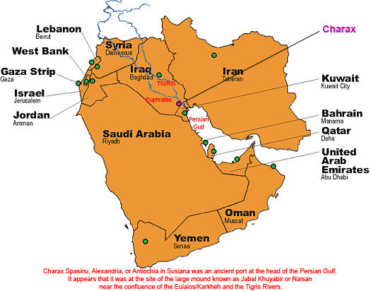 Map of Charax