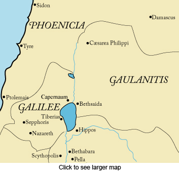 Map Of Judea And Galilee. 157:1.1 As Jesus,