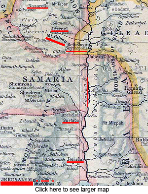 The Route From Nazareth to Jerusalem