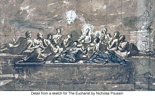 Detail from a sketch for The Eucharist by Nicholas Poussin