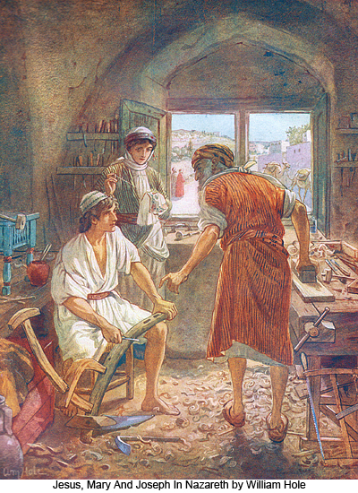 Jesus, Mary and Joseph in Nazareth by William Hole