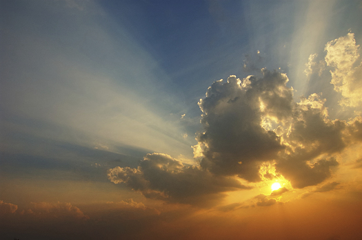 Sunset in clouds