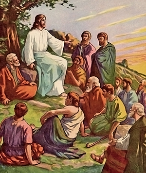 Jesus teaching how to pray