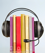 headphones and books