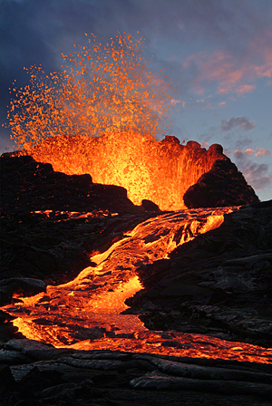 Volcano eruption