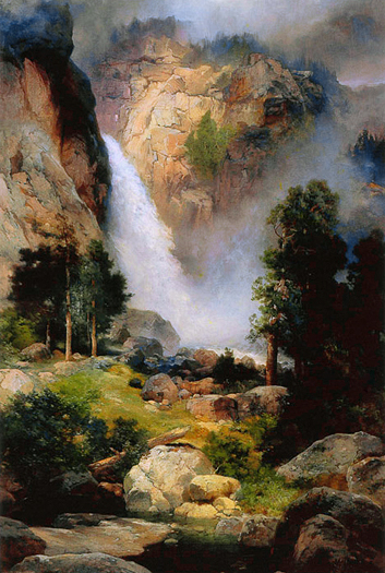 Cascade Falls Yosemite by Thomas Moran