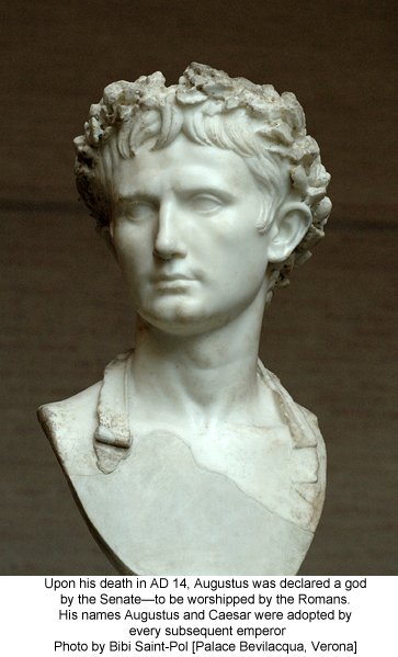 Emperor Augustus. Photo by Bibi Saint-Pol [Palace Bevilacqua, Verona]