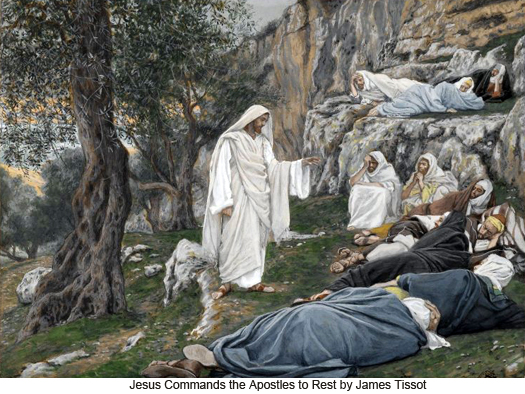 Jesus Commands His Apostles to Rest by James Tissot