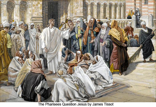 Pharisees Question Jesus by James Tissot