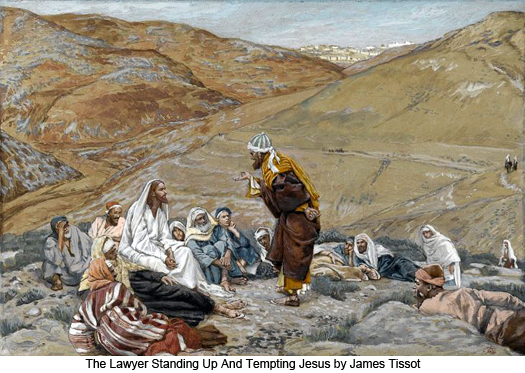 The Lawyer Standing Up And Tempting Jesus by James Tissot
