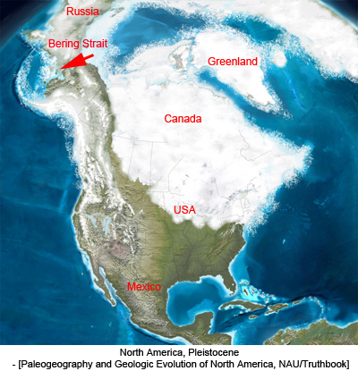 North 
America, Pleistocene - [Paleogeography and Geologic Evolution of North America, NAU/Truthbook]