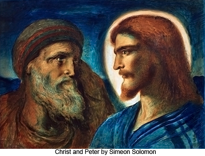 Christ and Peter by Simeon Solomon