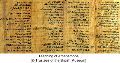 Teaching of Amenemope [© Trustees of the British Museum]