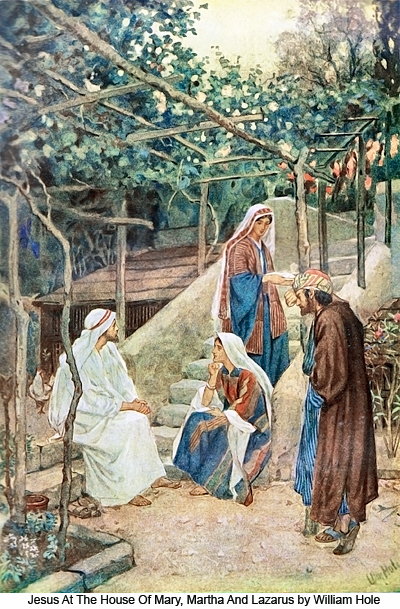 Jesus At The House of Mary, Martha And Lazarus by William Hole