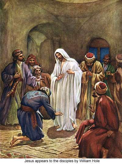 Jesus appears to the disciples by William Hole