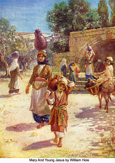 Jesus Becomes Inquisitive (Age 6) /wp-content/uploads/site_images/William_Hole_Mary_And_Young_Jesus_400.jpg
