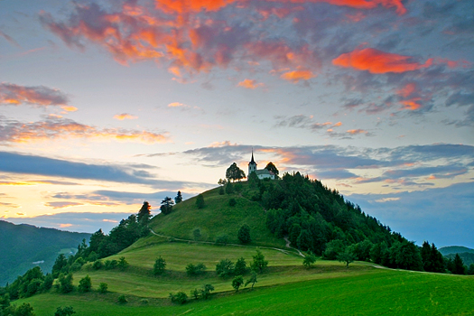 Small Church on a large hill