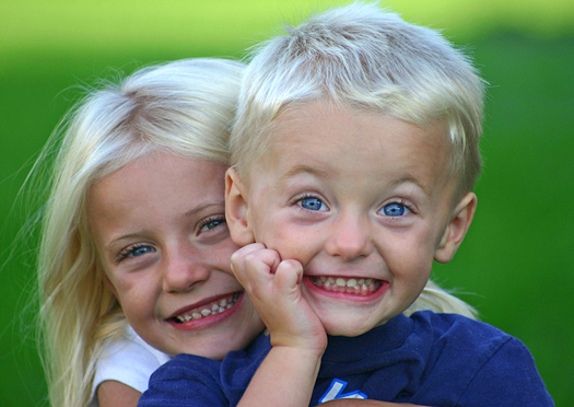 Sister Hugging Little Brother